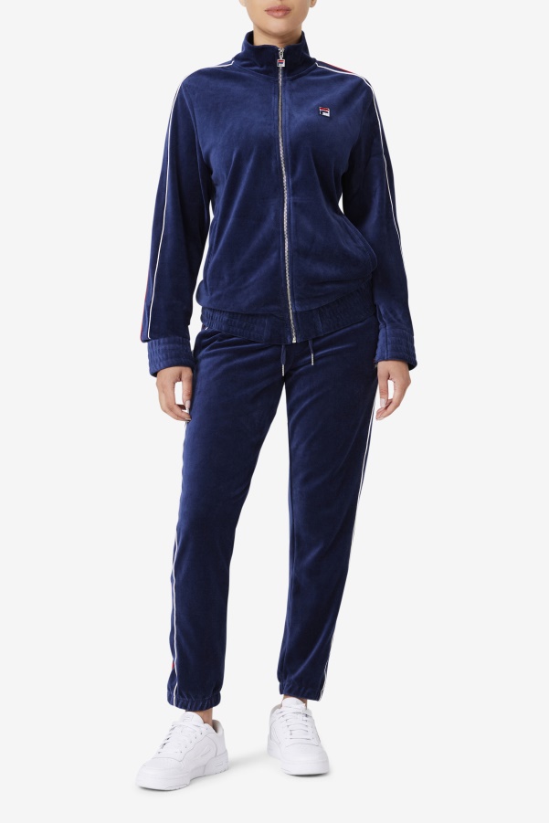 Fila Navy/White/Red Deverall Velour Jacket