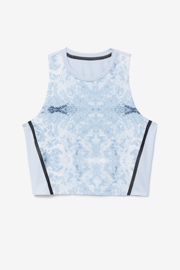 Uplift Athletic Crop Top Blue Fog/Black Fila