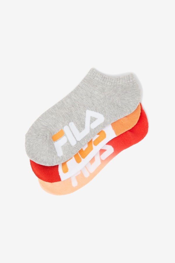 Peach Fila Women's Dip Dye No Show Sock 3-Pack