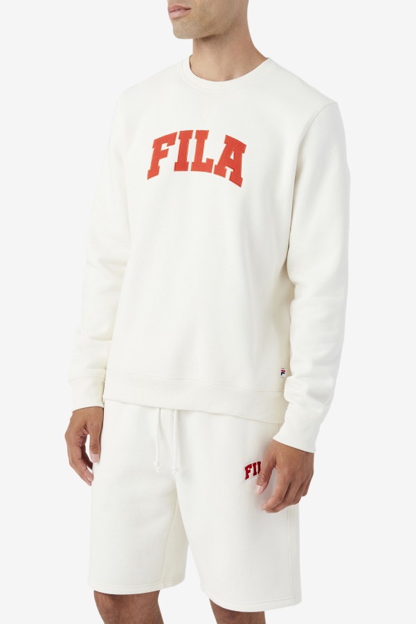 Kory Crewneck Sweatshsirt Fila Gardenia/Fiery Red