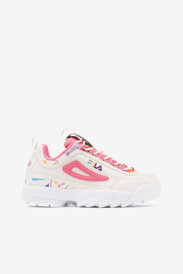 Gardenia/Blue/Bubblegum Fila Women's Disruptor 2 Premium