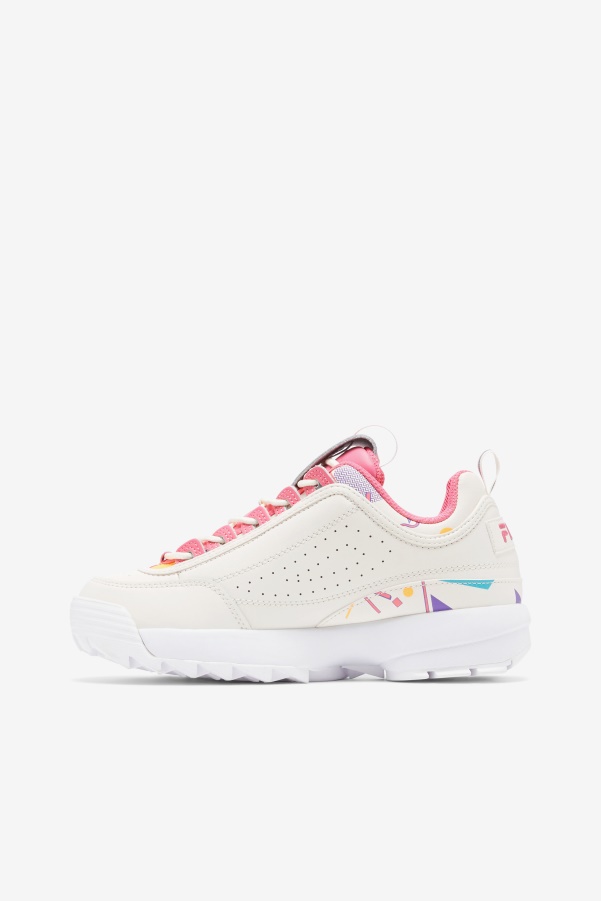 Gardenia/Blue/Bubblegum Fila Women's Disruptor 2 Premium
