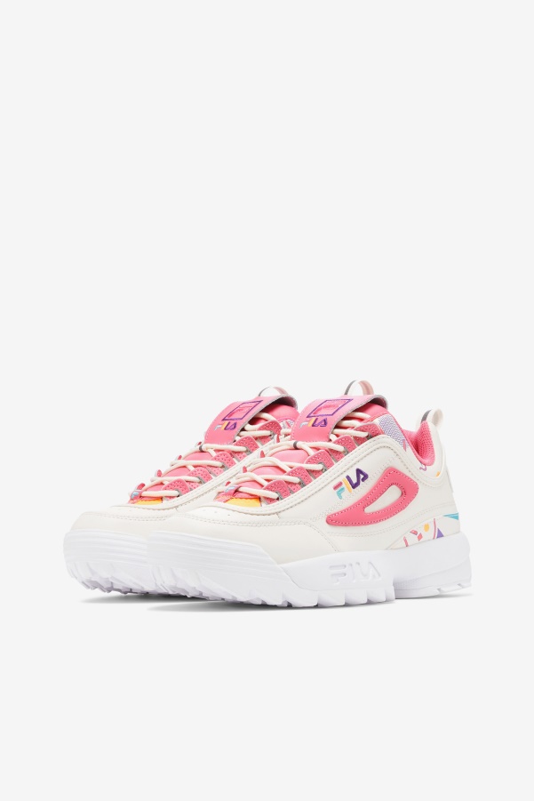 Gardenia/Blue/Bubblegum Fila Women's Disruptor 2 Premium