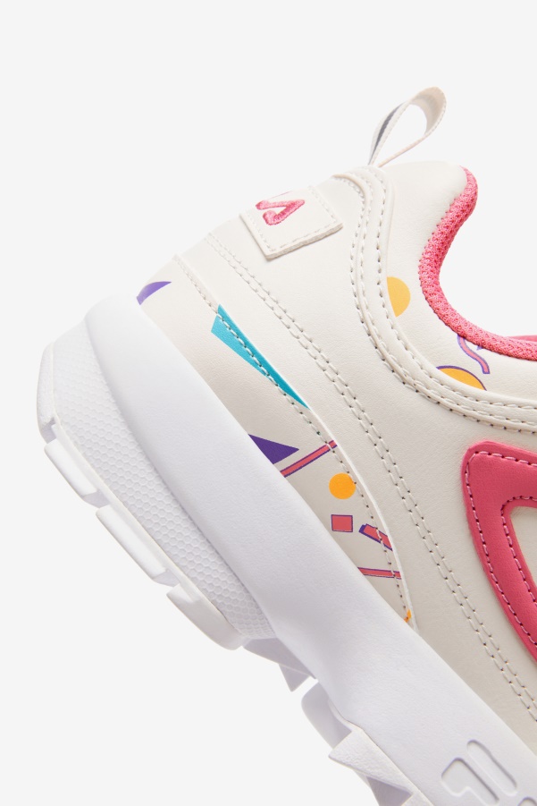 Gardenia/Blue/Bubblegum Fila Women's Disruptor 2 Premium