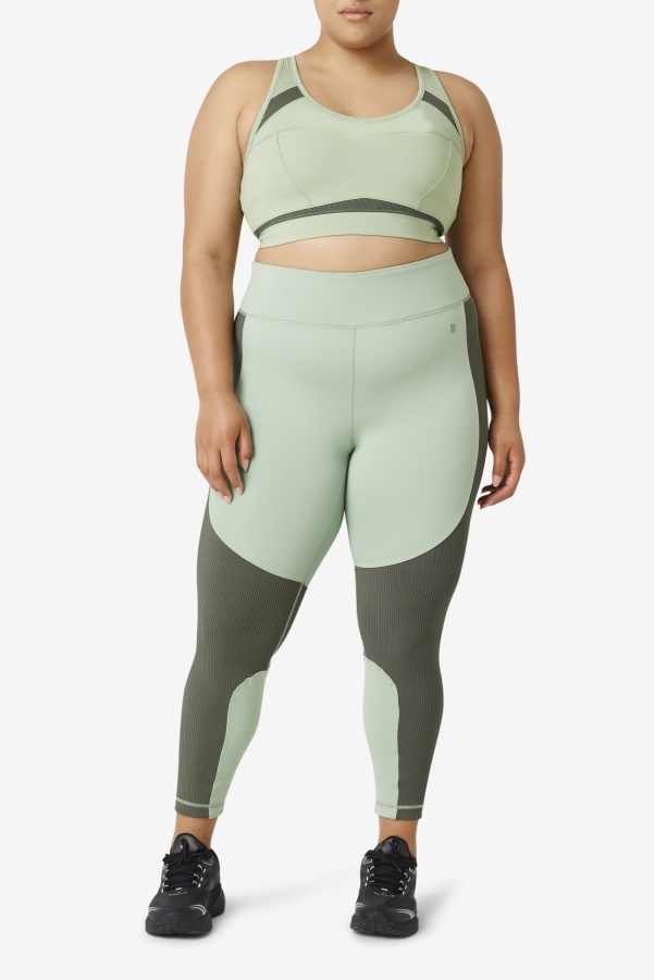 Basil/Thyme Fila Forza Textured Long Legging
