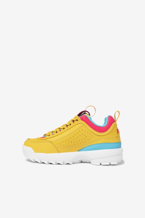 Fila Big Kids' Disruptor 2 Premium Lemon/Diva Pink/Bluefish