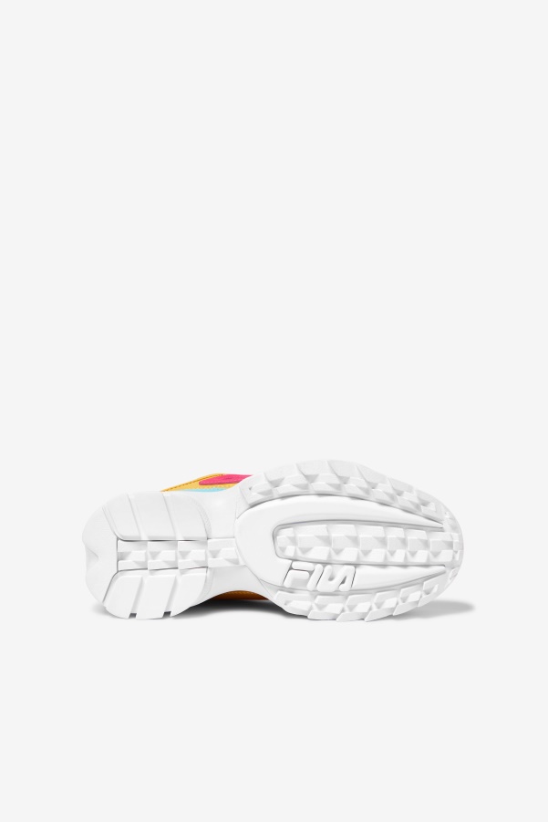 Fila Big Kids' Disruptor 2 Premium Lemon/Diva Pink/Bluefish