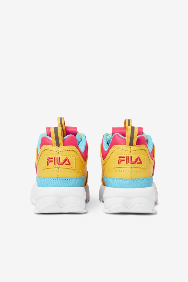 Fila Big Kids' Disruptor 2 Premium Lemon/Diva Pink/Bluefish