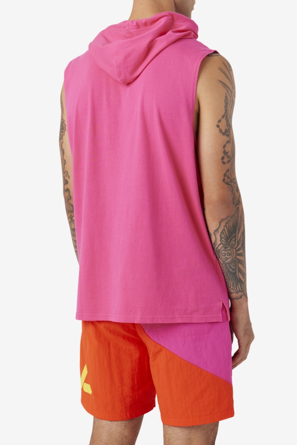 Zany Sleeveless Hoodie Purple/Yellow/Navy Fila