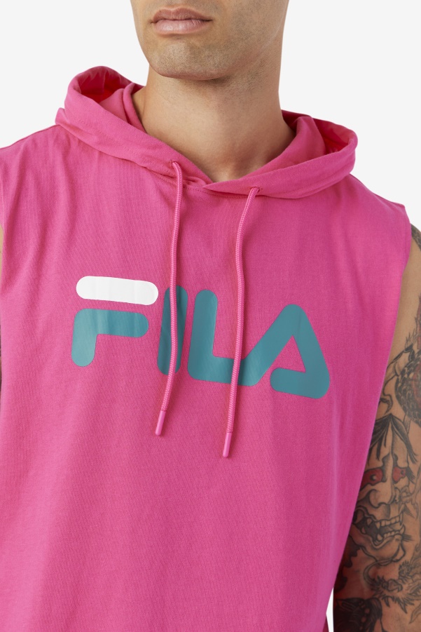 Zany Sleeveless Hoodie Purple/Yellow/Navy Fila