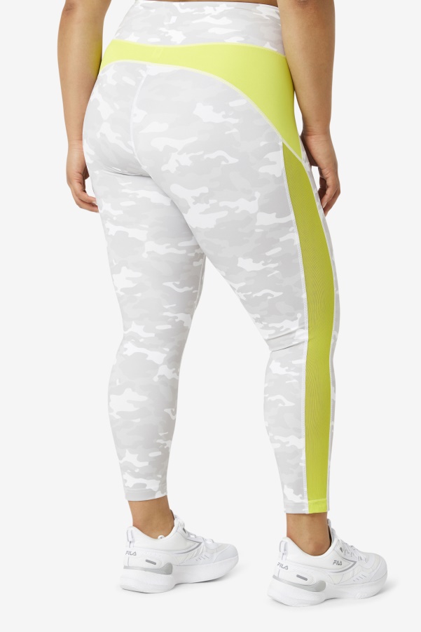 Fila White/Sulphur Forza Contrast 7/8 Leggings