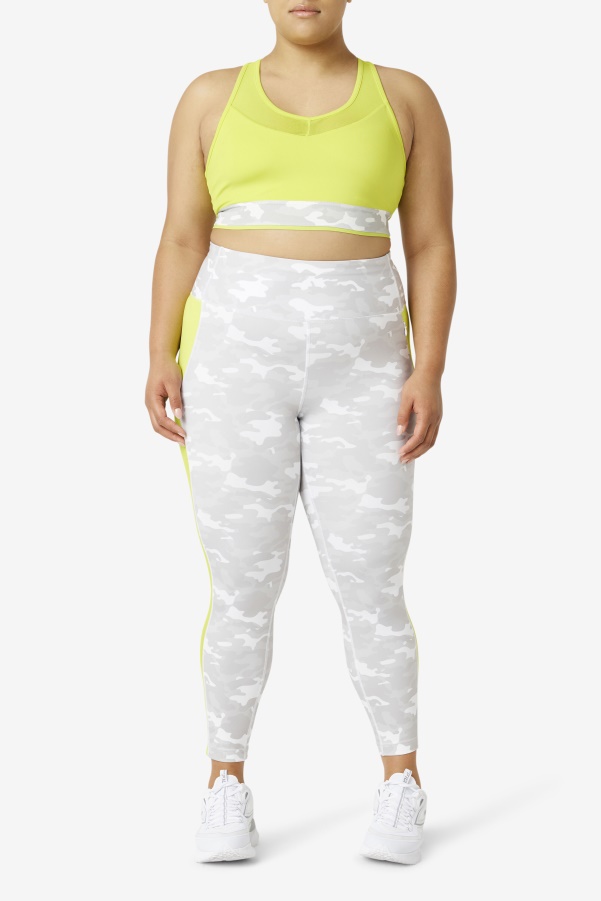 Fila White/Sulphur Forza Contrast 7/8 Leggings