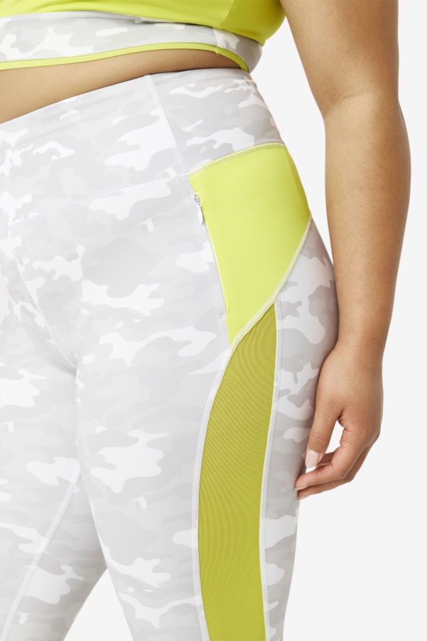 Fila White/Sulphur Forza Contrast 7/8 Leggings
