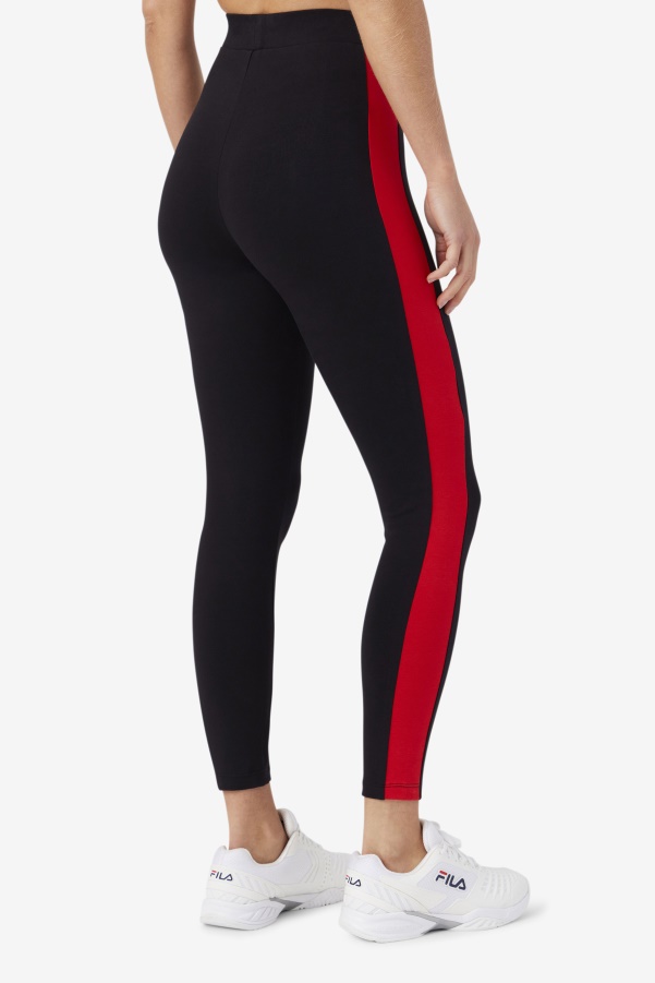 Fila Mercy Legging Black/Gardenia/Red