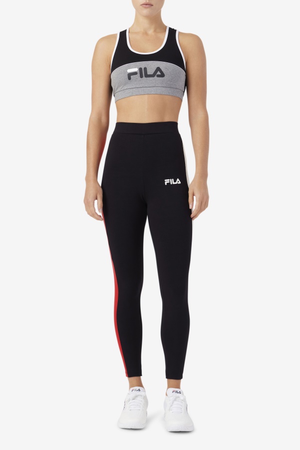 Fila Mercy Legging Black/Gardenia/Red