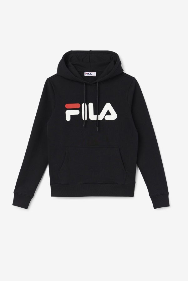 Lucy Hoodie Black/Gardenia/Red Fila