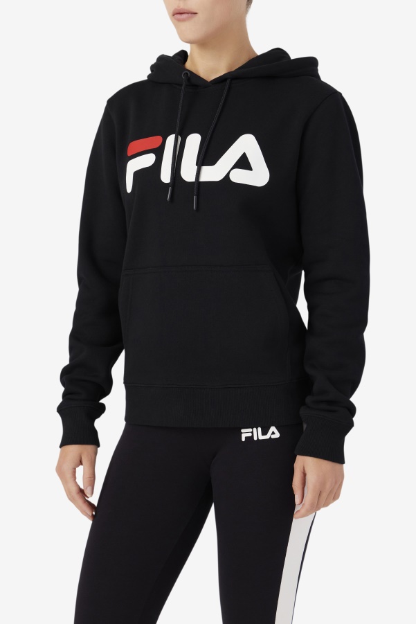 Lucy Hoodie Black/Gardenia/Red Fila