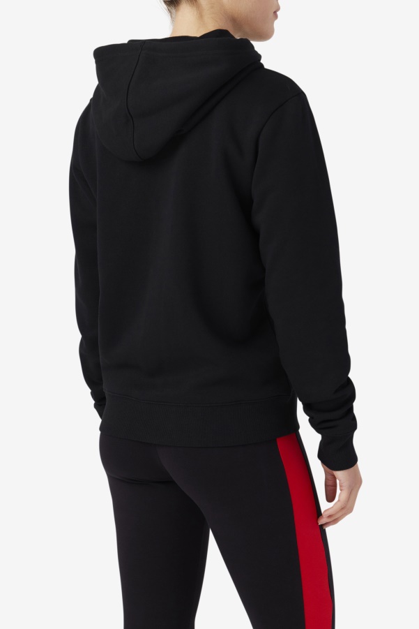 Lucy Hoodie Black/Gardenia/Red Fila