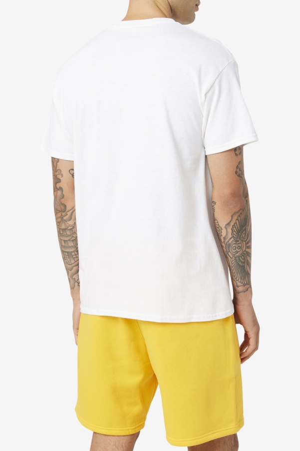 Men's Logo Tee White/Navy/Red Fila