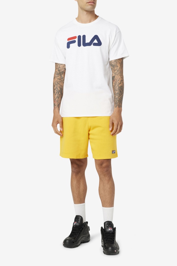 Men's Logo Tee White/Navy/Red Fila