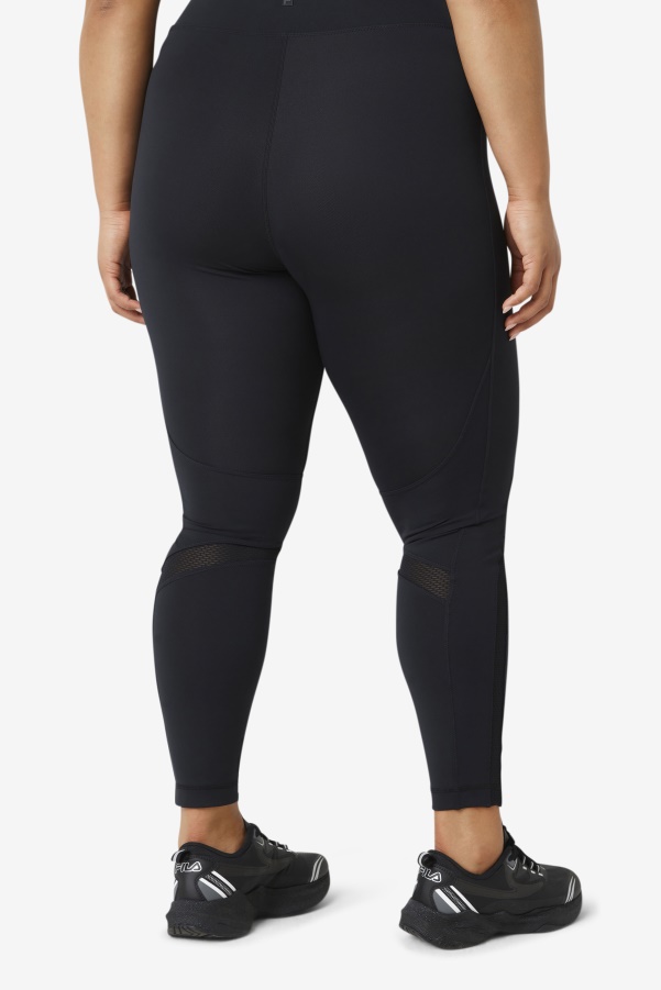 Black Forza Textured Long Legging Fila