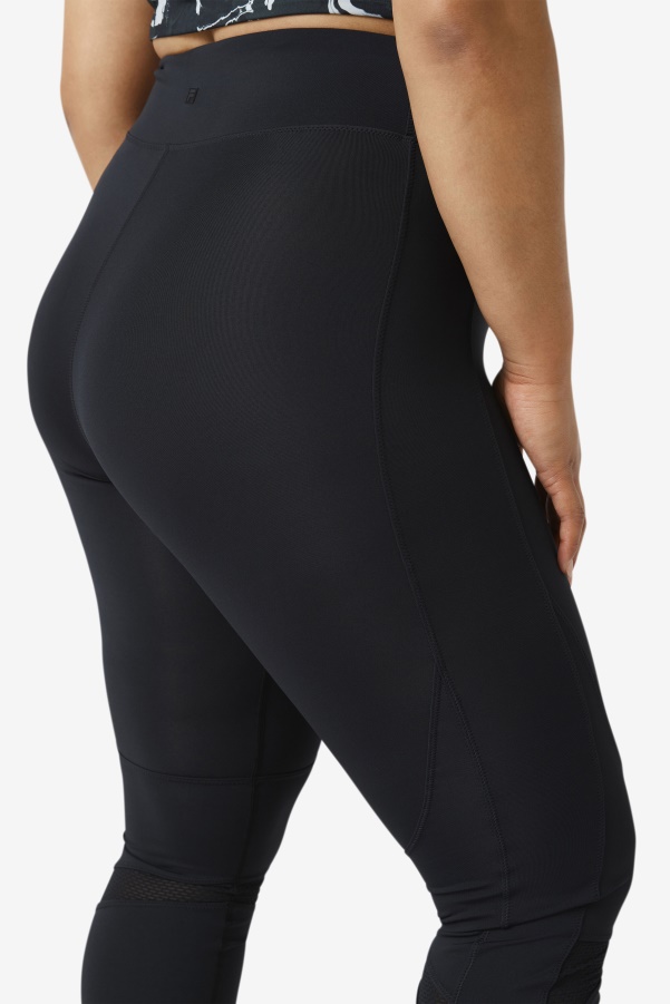 Black Forza Textured Long Legging Fila
