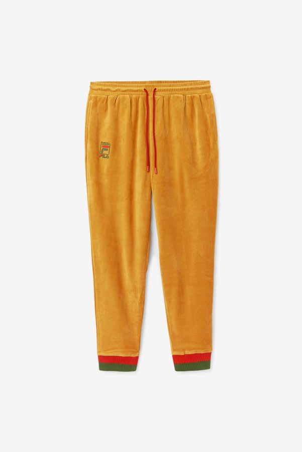 Desert Sun/Poppy/Douglas Fir FILA X Paterson Velour Pant Fila