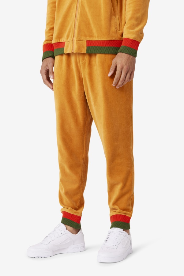 Desert Sun/Poppy/Douglas Fir FILA X Paterson Velour Pant Fila