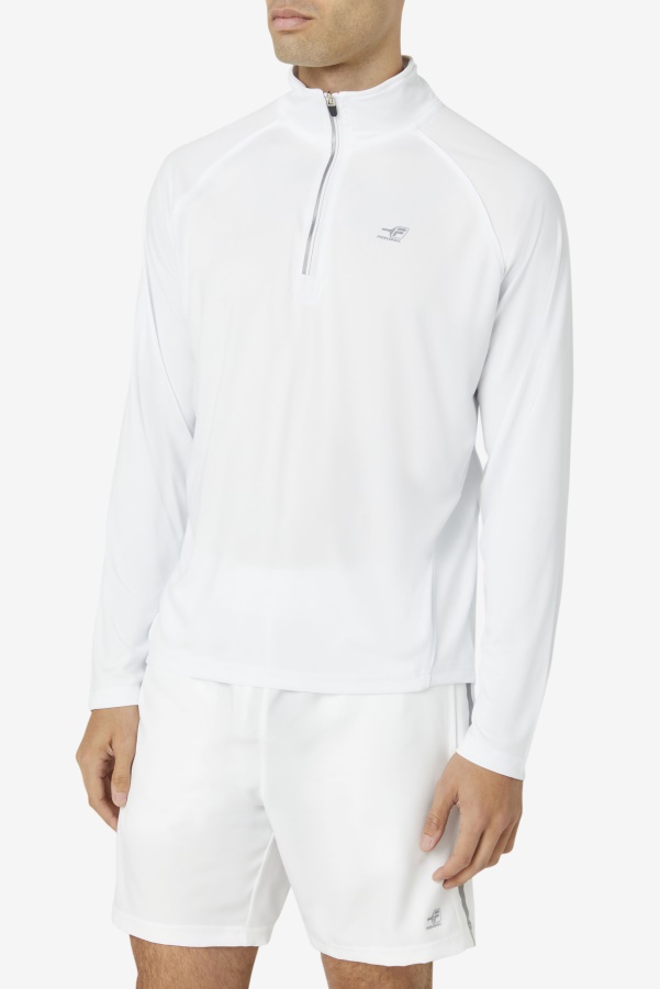 White Pickleball 1/4 Zip Fila
