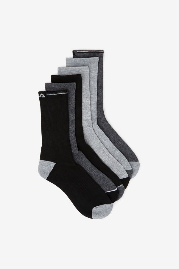 Heathrmulti Kids' Crew Sock 6-Pack Fila