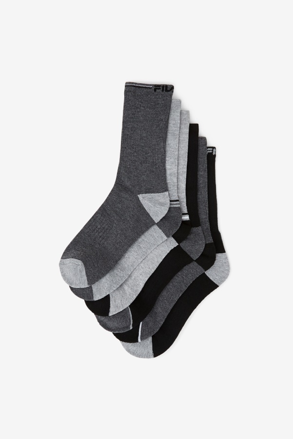 Heathrmulti Kids' Crew Sock 6-Pack Fila