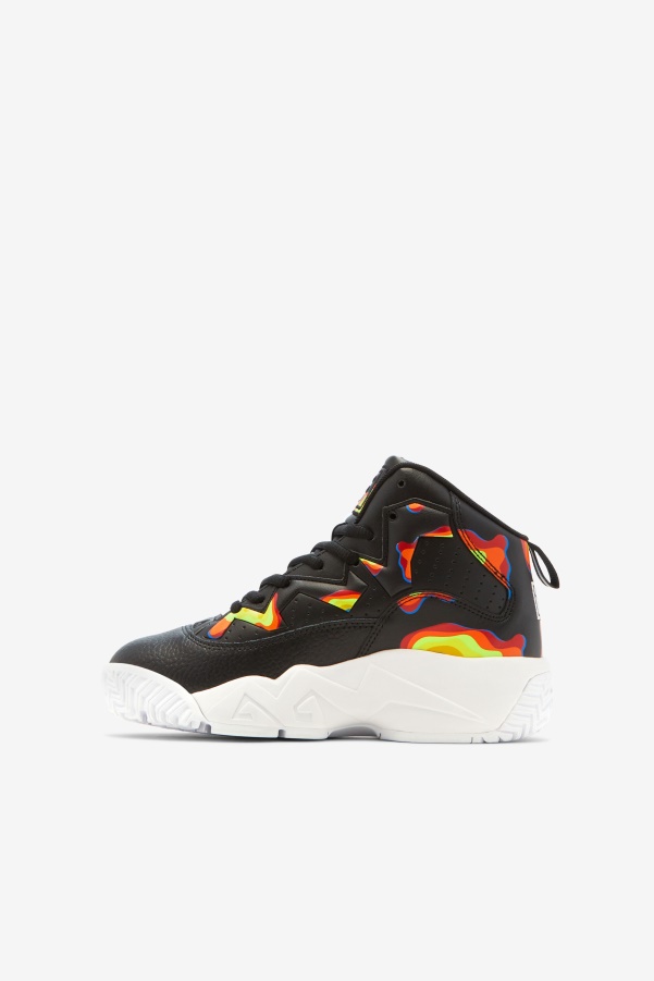 Black/Red Orange/Red Fila Big Kids' MB