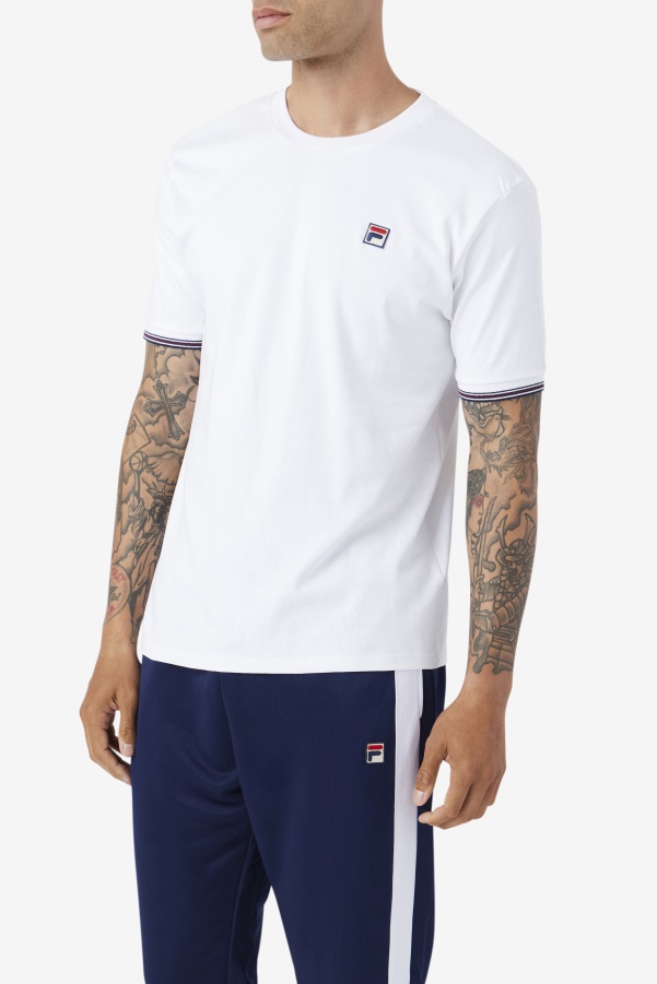 White Fila Caleb Crew