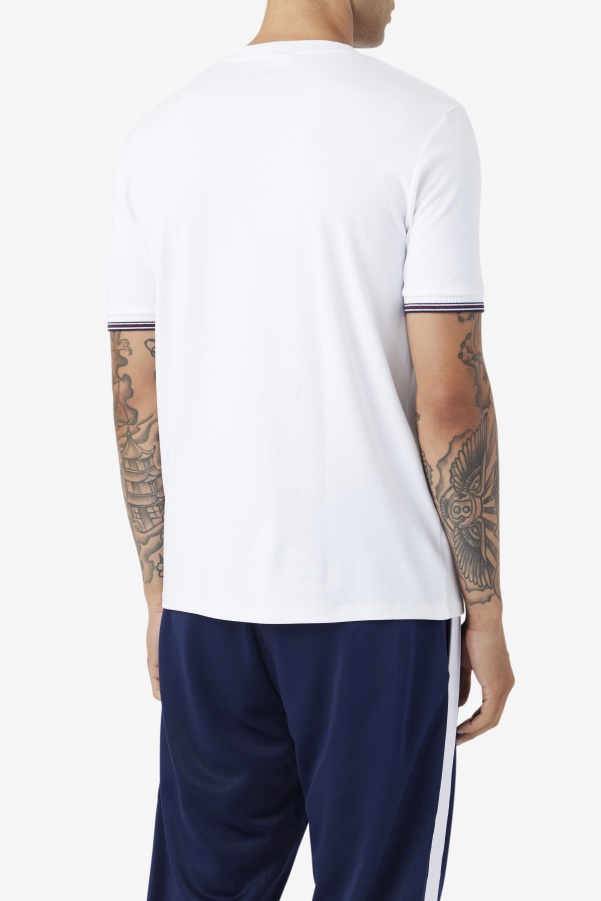 White Fila Caleb Crew