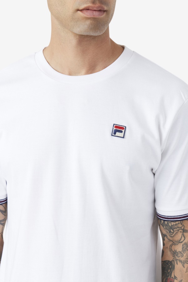 White Fila Caleb Crew