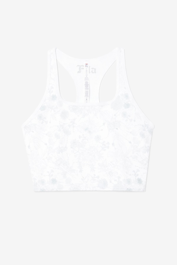Zuri Reversible Crop Tank White Fila