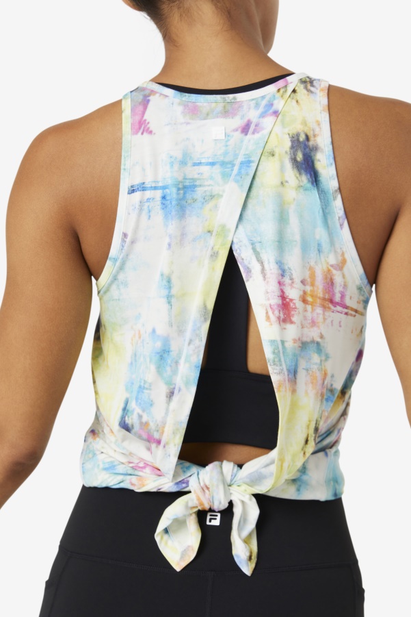 Tie Dye Fila Fi-Lux Open Back Tank Top