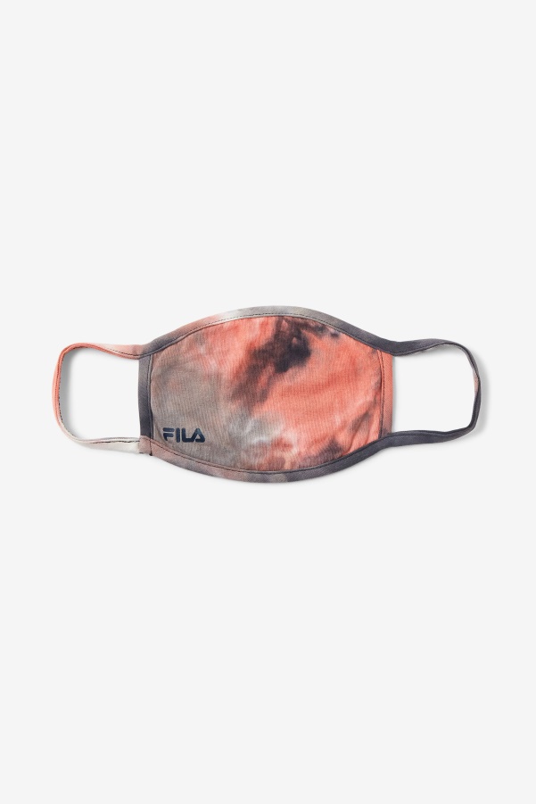 Red Tie Dye Cloth Face Mask Fila Red Tie Dye