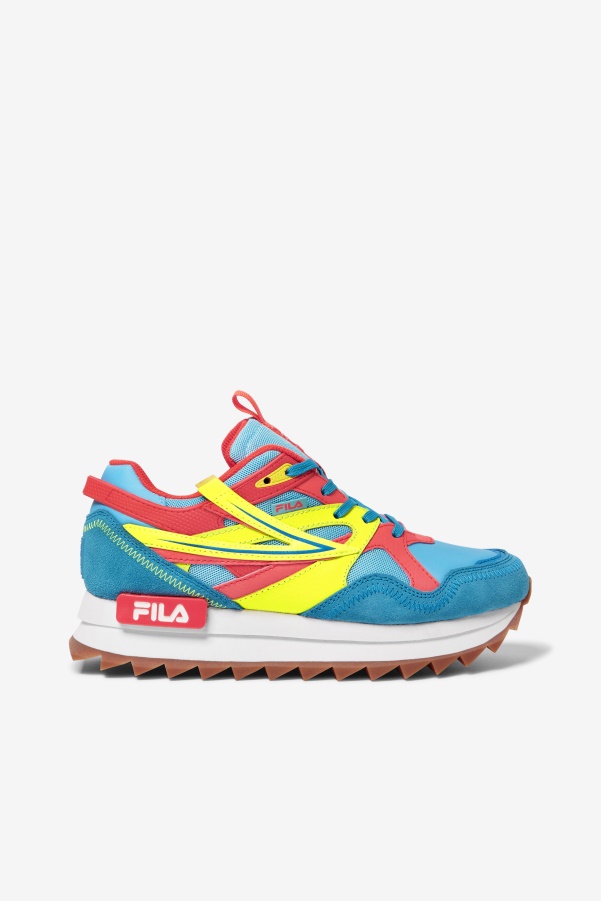 Women's Sandenal Orbit Fila Bluefish/Yellow/Fiery Coral
