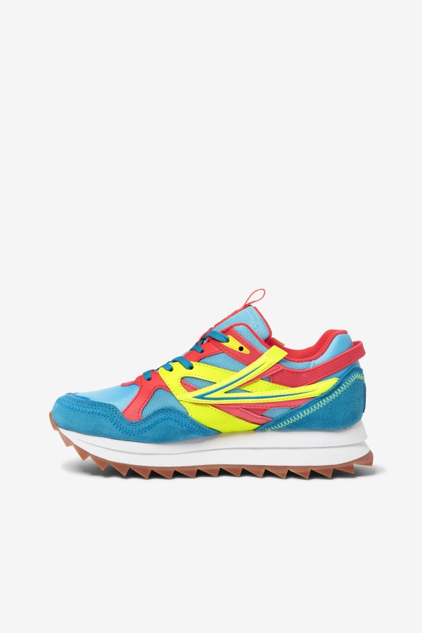 Women's Sandenal Orbit Fila Bluefish/Yellow/Fiery Coral