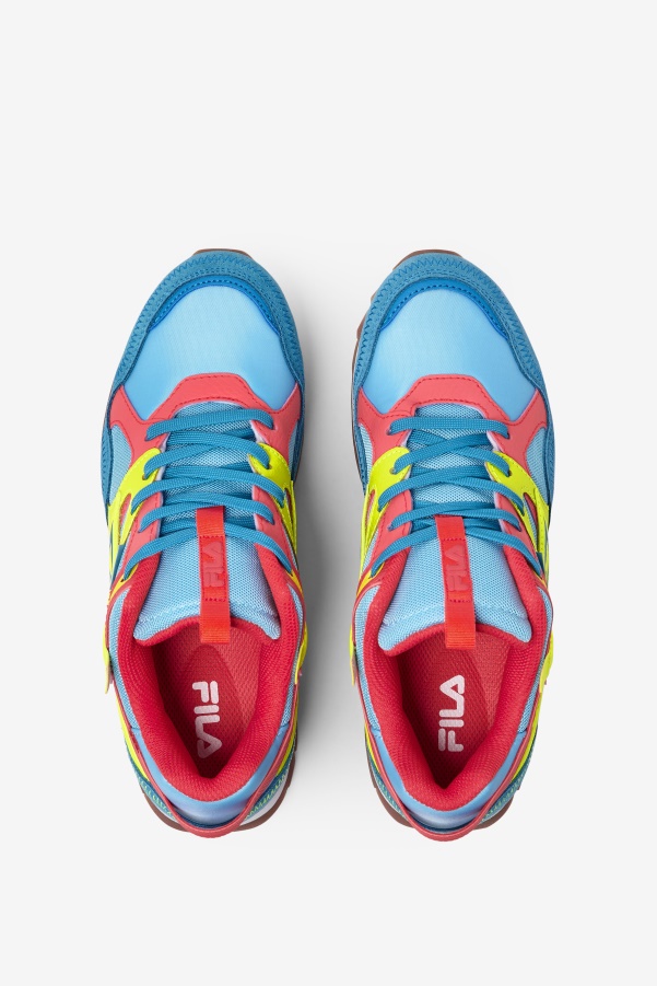 Women's Sandenal Orbit Fila Bluefish/Yellow/Fiery Coral