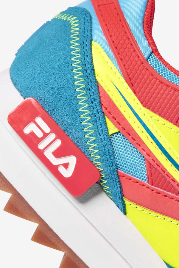 Women's Sandenal Orbit Fila Bluefish/Yellow/Fiery Coral