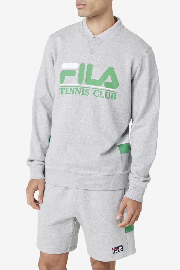 Ameh Sweatshirt Light Grey/Jelly Bean/White Fila
