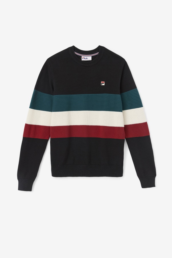 Willkie Sweater Fila Black/June Bug/White