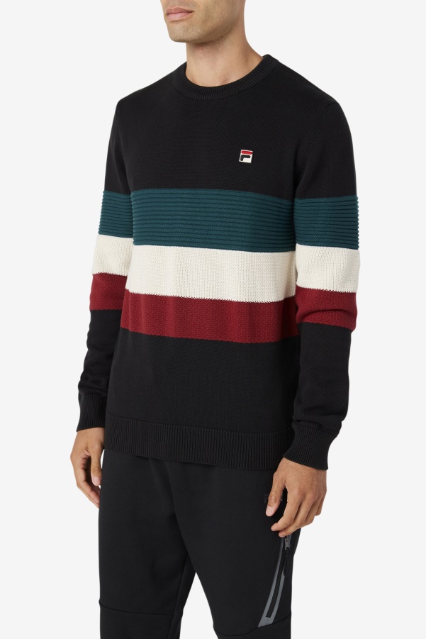Willkie Sweater Fila Black/June Bug/White