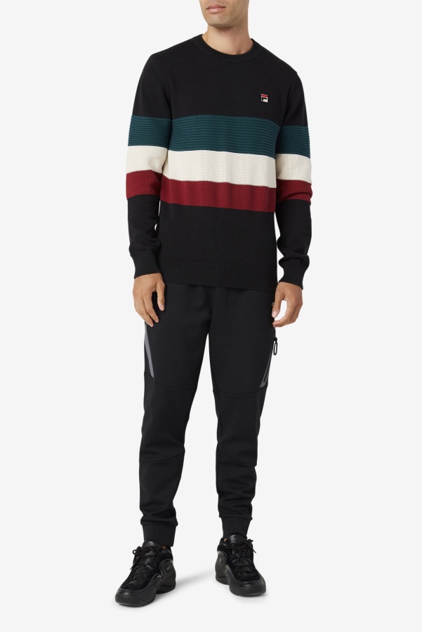 Willkie Sweater Fila Black/June Bug/White