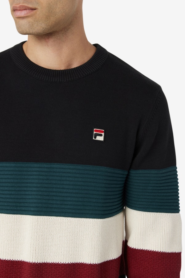Willkie Sweater Fila Black/June Bug/White