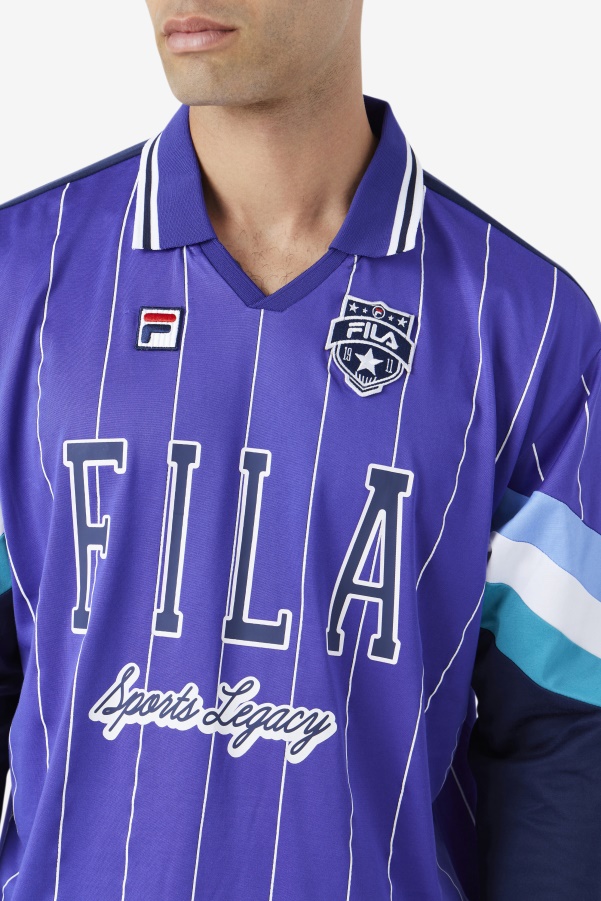 Liberty/Blue/White Fila Kay Goalie Jersey