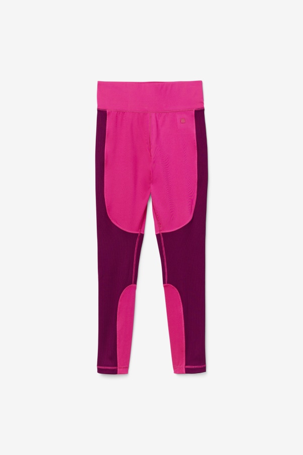 Fila Bright Pink/Magenta Purple Forza Textured Long Legging