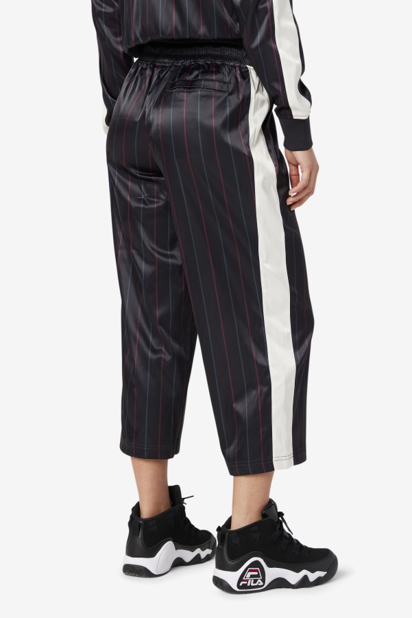 Black/Tofu Fila Aviana Cropped Satin Pant
